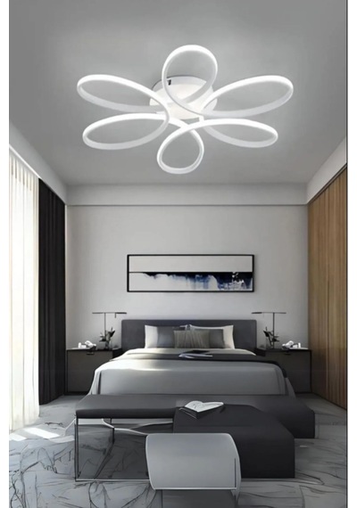 Papatya Model Plafonyer Modern Beyaz Işık Ultra Power Avize.