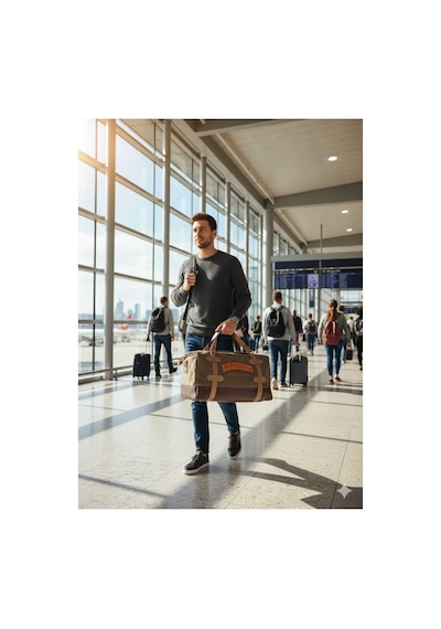 Dark Cotton Travel S Los Angeles Seyahat Çantası Kahverengi