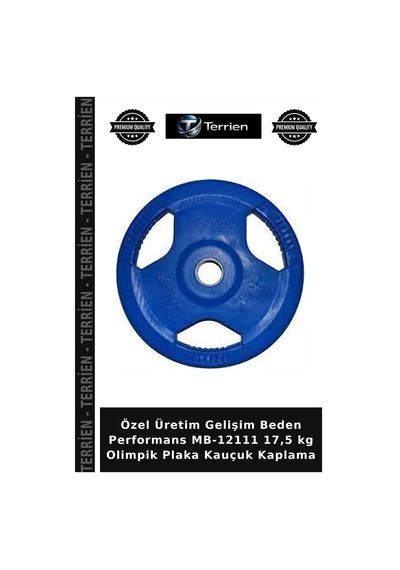 Özel Üretim Gelişim Beden Performans Mb-12111 17,5 Kg Olimpik Plaka Kauçuk Kaplama