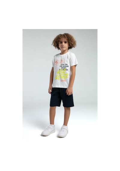 Rolypoly Erkek Çocuk Beyaz Bermuda Takım 5274-47540 Beyaz