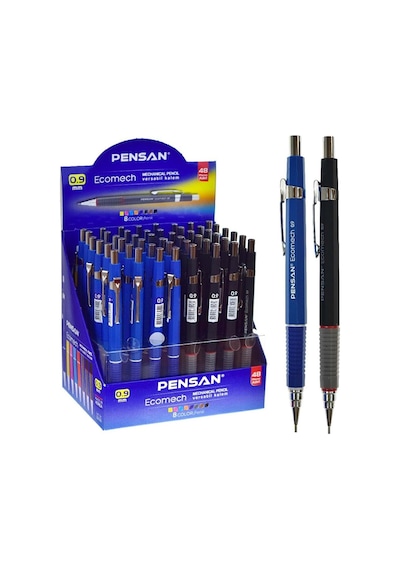Pensan Versatil Kalem Ecomech Stand 0.9 Mm 48 Li Mavi