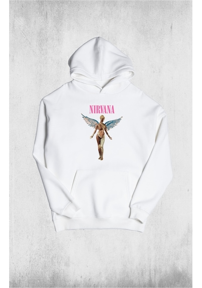 Unisex Oversize Nirvana Kapüşonlu Sweatshirt