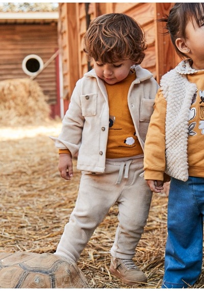 Mayoral Bej Erkek Bebek Kadife Pantolon 2510 Bej