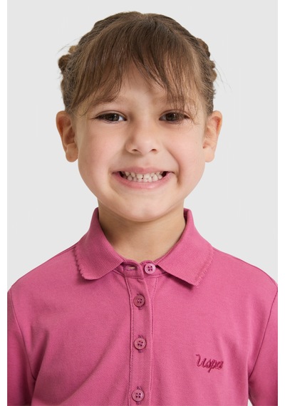 U.s. Polo Assn. Kız Çocuk Fuşya Tişört Basic 50328218-vr023 Fusya