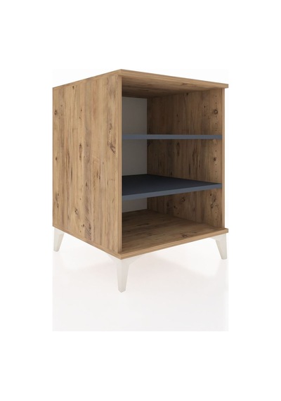 Kronos Komodin 2 Raflı 60x59x80 Çam-antrasit Atlas Çam