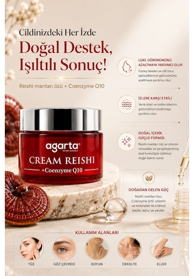 Agarta Doğal Yaşlanma Karşıtı Reishi Kremi  50 ML