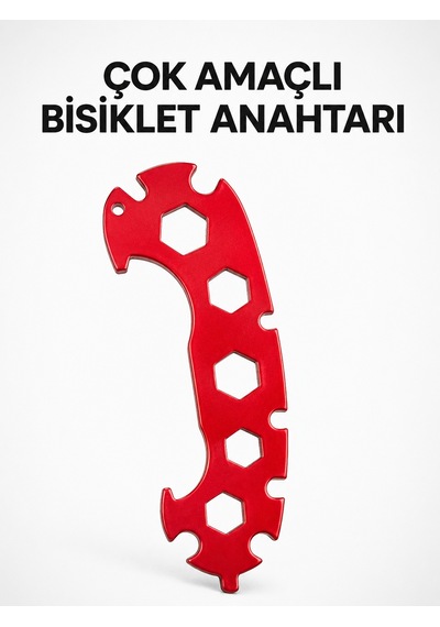 Bisiklet Bakım Ve Tamir Anahtarı Çok Fonksiyonlu 12 Farklı Ölçü 6-17 Mm Çok Renkli