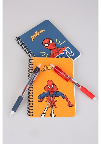 Lisanslı Spıderman Çizgili Not Defteri Ve Versatil Uçlu Kalem 0.7 Mm 2'lisi Altın