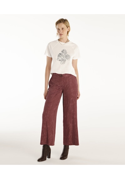 Yargıcı Geniş Paça Pantolon Bordo