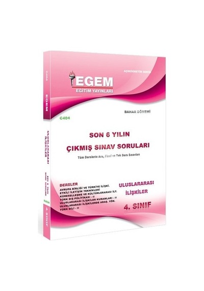Egem Aöf Uluslararası İlişkiler 4. Sınıf Bahar Konu Soru Çıkmış