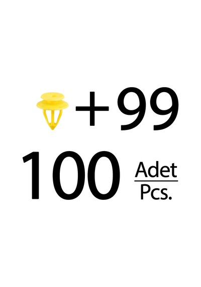Volkswagen, Seat, Audi İçin Döşeme Klipsi- 100'lü