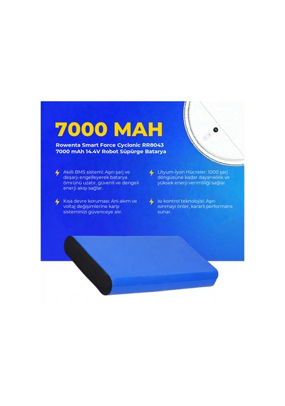 Rowenta Smart Force Cyclonic Rr8043 7000 Mah 14.4v Robot Süpürge Batarya