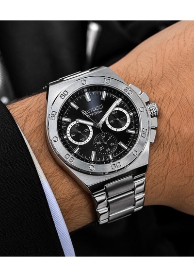 Ferrucci Fc80818 Spor Şık Model Fonksiyonlu Çelik Kordon Ve Kasa Erkek Kol Saati Gümüş