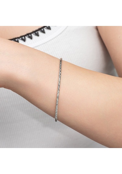 Kristal Model 7,50 Gr Gümüş Ajda Bilezik
