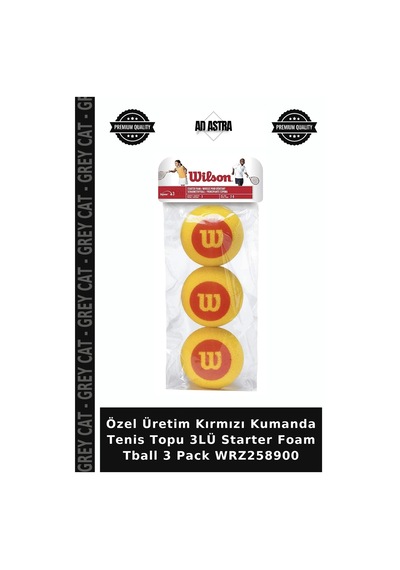 Özel Üretim Kırmızı Kumanda Tenis Topu 3lü Starter Foam Tball 3 Pack Wrz258900