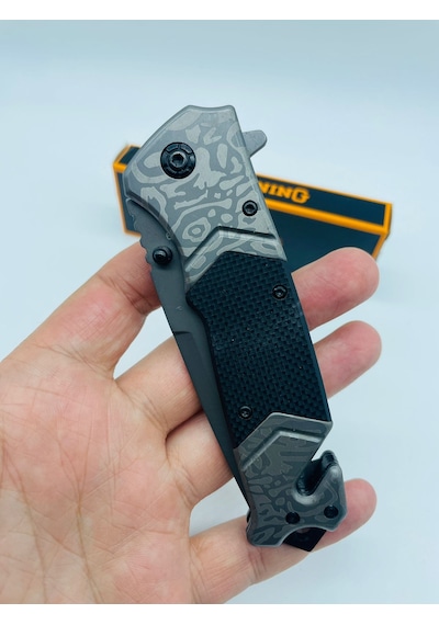 Browning Kamp Marka F119 Metal Kasa Yarıotomatik Kutusunda //22cm Gümüş - Siyah