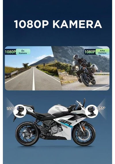 Torima M5f Ultra Hd Wifi Panaromik Aksiyon Kamerası Motosiklet Gözetleme Kamerası Diğer