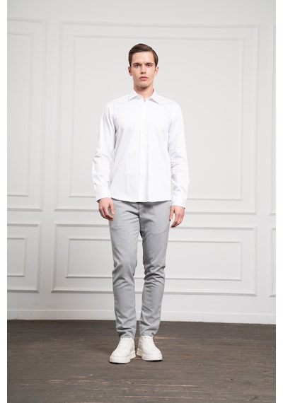 Morven Erkek Beyaz Pamuk Trend Slim Fit Dar Kesim Gömlek 25mc004024600 Beyaz Beyaz