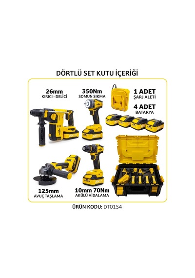 Dawreek Tech Akülü 4'lü Set Dt01s4