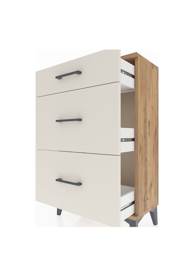 Arges Komodin 3 Çekmeceli 60x30x96 Çam-aytaşı Çam