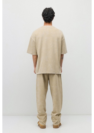 Oversize Baskılı Eşofman Takım Haki