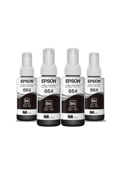 Epson 664 EcoTank L110 Dörtlü Siyah Şişe Mürekkep