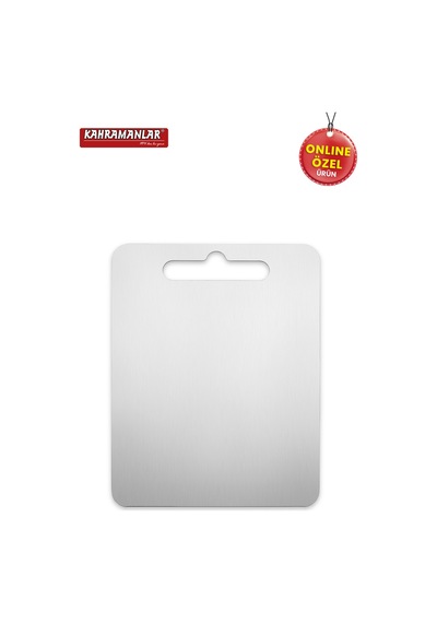 Kesme Panosu Paslanmaz Çelik Kesme Tahtası 33x25 Cm Gri