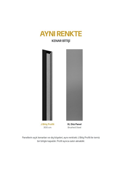 Vilo Mpc M Çıta Duvar Paneli Brushed Steel 265cm Yapıştırmalı Montaj - Neme Ve Darbeye Dayanıklı