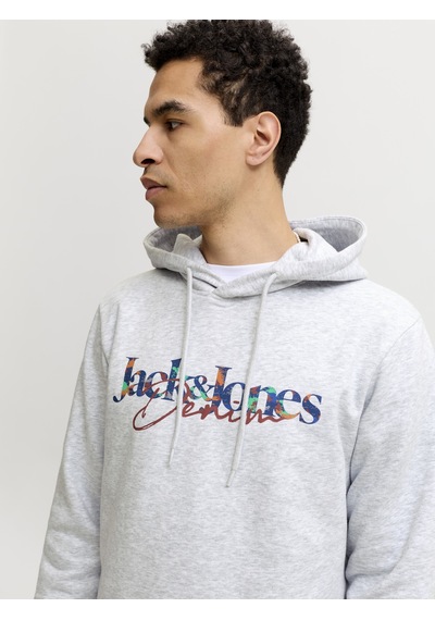 Jack & Jones Erkek Gögüs Baskili Kapüsonlu Sweatshirt - Tom - 12298419 Beyaz Melanj Jack & Jones Erkek Gögüs Baskili Kapüsonlu Sweatshirt - Tom - 12298419 Beyaz Melanj