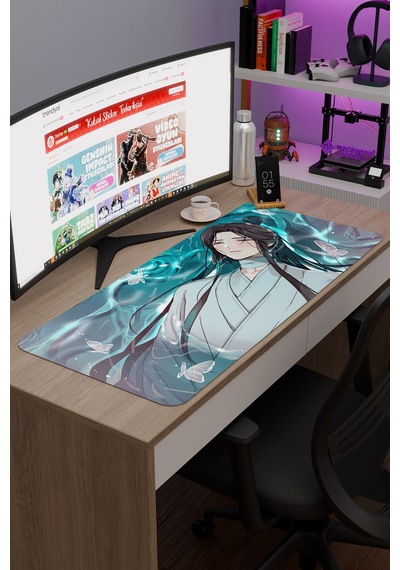 Tian Guan Cifu Anime V2 - 90x40 Xxl Gaming Kauçuk Kaymaz Taban Mouse Pad Fare Altlığı