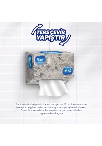 Selpak El ve Yüz Havlusu Kutulu Mermer Desen 10 x 80'li