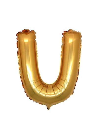 34 İnç U Gold Renk Harf Folyo Balon