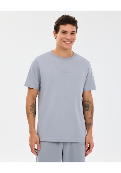 Skechers M Essential T-shirt Erkek Gri Tshirt S2510017-4256