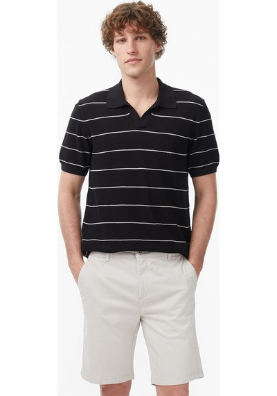 Nautica Erkek Siyah Regular Fit Kısa Kollu Çizgili Trikoçizgilis65119t