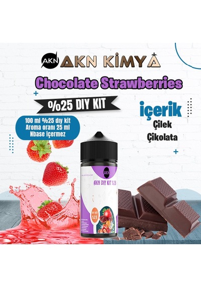 Chocolate Strawberries Yoğun Dıy Kit Çilek Çikolata Gıda Aroması %25 Oranda Aroma İçerir Hazır Değildir 100 Ml