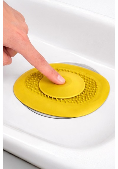 Koyu Mavi Gider Koku Önleyici Kademeli Silikon Lavabo Tıkacı Banyo Mutfak 10x10.5 Cm Çok Renkli
