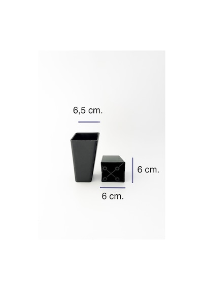 Plastik Köşeli Konik Mobilya & Koltuk Ayağı Mat Siyah 14cm. (4 Ad