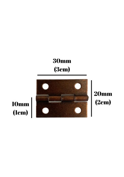 Bronz Tavla Menteşesi Mobilya Kutu Menteşesi 2 Adet Bronz En:3cm Boy:2cm