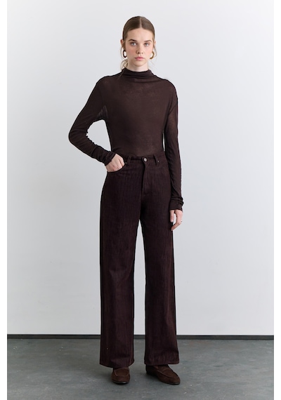 Manuka Studıo Denim Pantolon Kahverengi Aw25pnt00016-122 Kahverengi