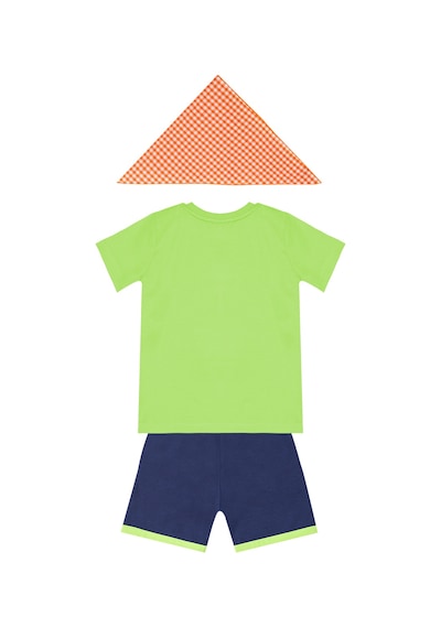 3D Yeşil Korsan Çocuk T-shirt Şort Bandana Takım