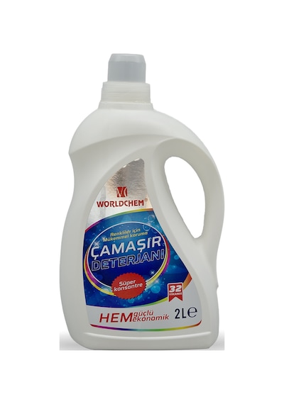 Worldchem Renkliler Için Çamaşır Konsantre Çamaşır Deterjanı 2 L