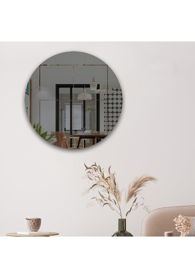 Ayna | Füme Ayna | Kare Kanallı | Çap60Cm Füme