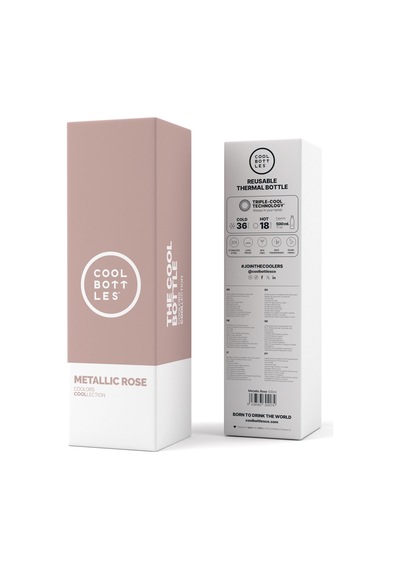 Cool Bottles The Bolttle Metallic Rose Termos Matara 500 Ml Çok Renkli