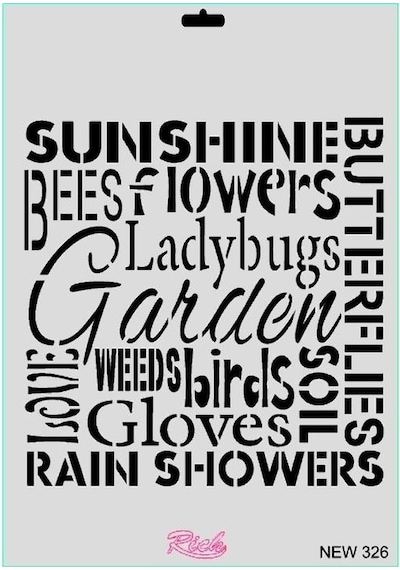 Rich New Seri N-326 Stencil 35X25 Cm