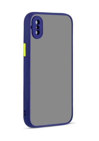 Apple Uyumlu iPhone X Kılıf Zore Hux Kapak Lacivert