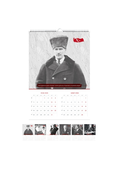 2026 Atatürk Duvar Takvimi Denizci Gemici Takvimi 33 x 48 CM