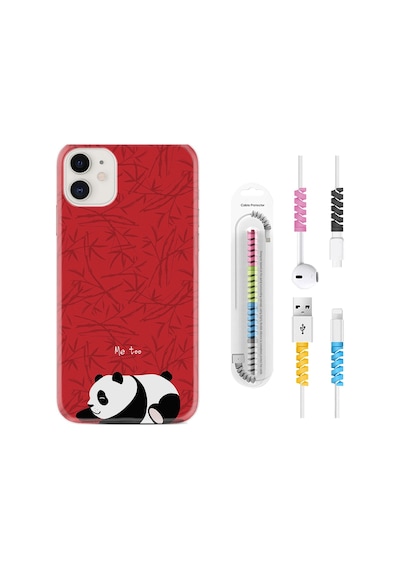 Apple Uyumlu iPhone 13 Kilif Kablo Koruyuculu Sleeping Panda 1810 544070435
