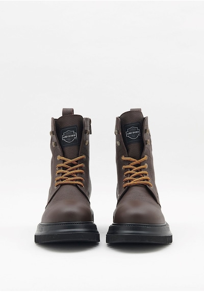 Harley Davidson Dearie Erkek Bot Brown / Baskılı Deri