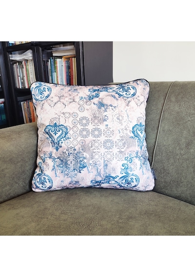 Ju Yaratıcı Tasarım Biyeli Yastık Kırlent Kılıfı Desenlii 45 x 45