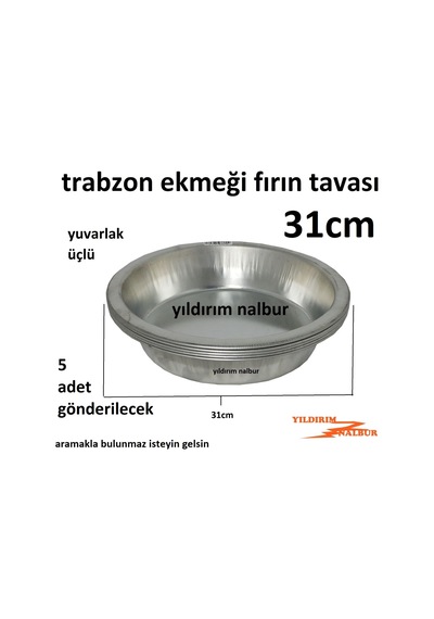 Trabzon Ekmeği 31cm Fırın Tavası Yuvarlak Duble Büyük Boylu Mısır